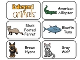 Endangered Animals Picture Word Preschool Flash Cards.
