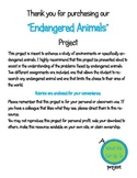 Endangered Animals Project with Rubric