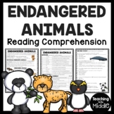 Endangered Animals Informational Reading Comprehension Worksheet