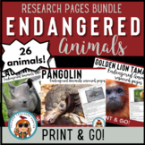 Endangered Animals Research Articles Bundle for Informatio