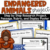 Endangered Animals Species Research Report and Poster End 