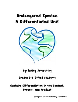 Preview of Endangered Species: A Differentiated Unit