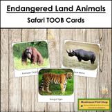 Endangered Land Species Safari TOOB Cards - Montessori