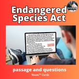 Endangered Species Passage and Comprehension Boom™ Cards-digital