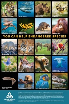 Endangered Species Poster by Animal Welfare Institute Humane Education