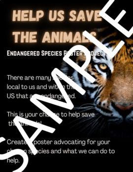 endangered species poster project