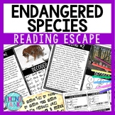 Endangered Species Reading Comprehension and Puzzle Escape Room