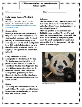 endangered species panda essay