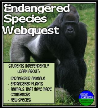 Preview of Endangered Species Webquest