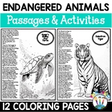 Endangered & Threatened Species Coloring Pages Activities 