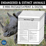 Endangered and Extinct Animals Nonfiction Reading Comprehe