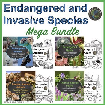 Science Sub Plans Endangered and Invasive Species Bundle MS-LS2-4 and 5