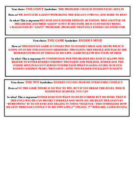 Ender's Game Chapters 3 and 4 Quiz and Answer Key