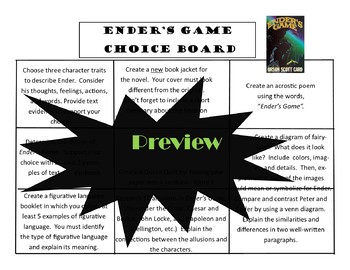 Hoạt động tiểu thuyết Ender\'s Game: Hãy khám phá thế giới của cuốn sách Ender\'s Game thông qua hoạt động tic-tac-toe và menu hoạt động đầy thú vị. Chắc chắn bạn sẽ có trải nghiệm tuyệt vời và học tập nhiều điều mới lạ!