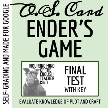 Preview of Ender's Game Test and Answer Key with Study Guide (Google Drive)