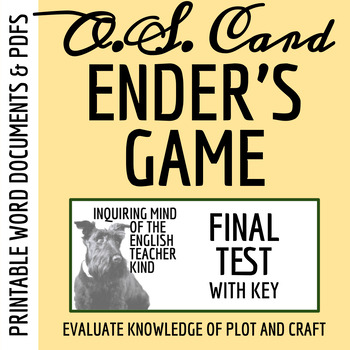 Preview of Ender's Game Test and Answer Key with Study Guide (Printable)