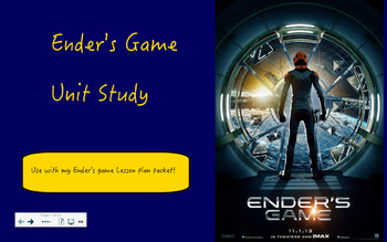 Preview of Ender's Game Unit (Smartboard)