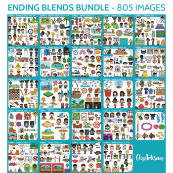 Preview of Ending Blends Clip Art Bundle