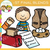 Ending Blends Clip Art: ST Words Clip Art