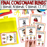 Final Blends Phonics Review Task Poke Cards and Worksheets