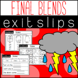 Ending Blends Phonics Exit Slips Exit Tickets Assessment Q