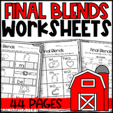 Final Blends Worksheets: Sorts, Cloze, Stories, and More