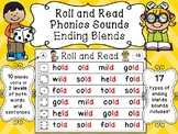 Ending Blends Activities Roll and Read Reading Fluency Centers