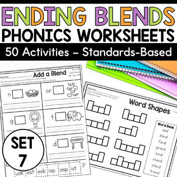 Preview of Ending Blends Worksheets & Word Sorts  - Final Consonant Blends Worksheets