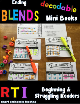 Preview of Orton Gillingham Ending Blends Mini-Books for RTI and Beginning Readers