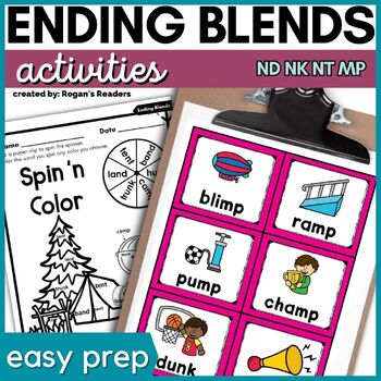 Preview of Ending Blends Phonics Activities