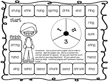 Ending Blends with -nd, -ng, and -nk by Geaux First Grade | TpT