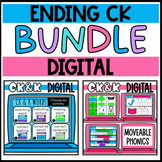 Ending CK and K Digital Phonics BUNDLE Moveable and Interactive