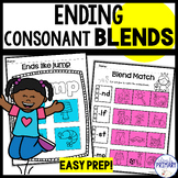 Ending Consonant Blends Worksheets & Activities w/ Blends 