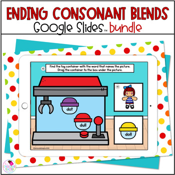 Preview of Final Blends 1st Grade Phonics Review with Ending Blends Google ™  BUNDLE