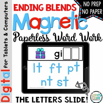 Preview of Ending Consonant Blends Word Building Activities Phonics Games Literacy Center