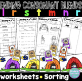 Ending Consonant Blends Worksheets  L, R, S, T, M, N