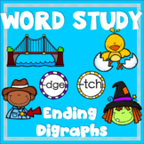 Ending Consonant Digraphs tch and dge Word Study