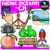Ending Digraph - CH Clip Art Set {Educlips Clipart}