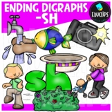 Ending Digraph - SH Clip Art Set {Educlips Clipart}