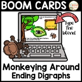 Ending Digraphs Monkeying Around |BOOM CARDS | (Distance L