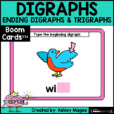 Ending Digraphs Phonics Boom Cards - Type the Missing Digr