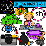 Ending Digraphs - SH Words {Creative Clips Digital Clipart}