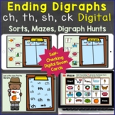 Ending Digraphs -sh, -th, -ch, -ck Digital Boom Cards Dist