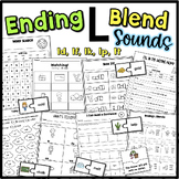 Ending L Blends lp, lt, lk, id, and lf Worksheets and Puzzles