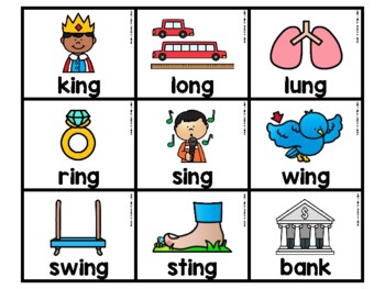 Ending N Blends Word Wall Picture Cards by Teach Fun in First | TPT