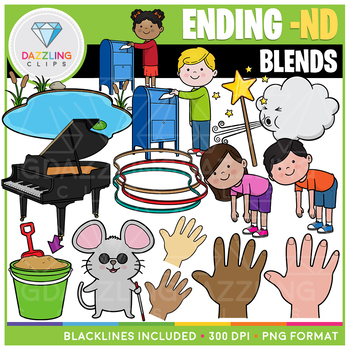Preview of Ending -ND Blends Clip Art