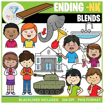 Preview of Ending -NK Blends Clip Art