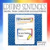 Editing Sentences Digital Task Cards Distance Learning w/ 