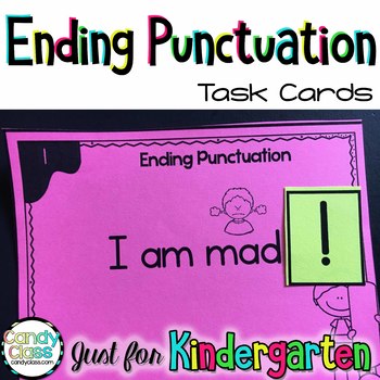 Preview of Ending Punctuation ELA Grammar Practice Review Task Cards Activity Scoot Game