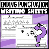 Ending Punctuation- Writing sentences: period, question ma